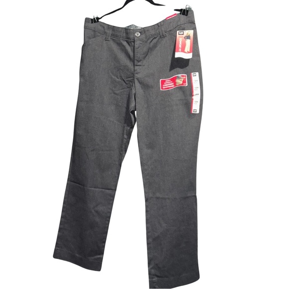 Lee Gray Straight Leg Pants with Classic Chino Style NWT - Picture 1 of 5